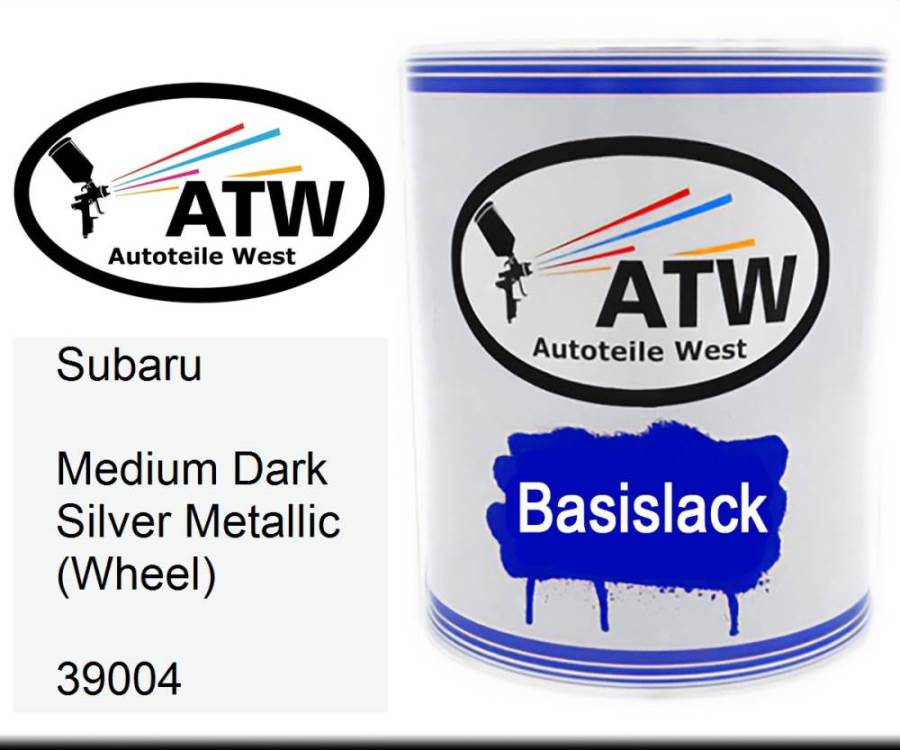 Subaru, Medium Dark Silver Metallic (Wheel), 39004: 1L Lackdose, von ATW Autoteile West.